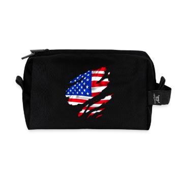 america design united - Trousse de toilette en tissu recyclé - noir - Devant