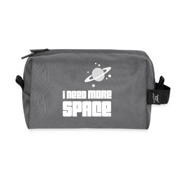I need more Space / Geschenk Idee - Recycelte Kulturtasche - Anthrazit - Vorne