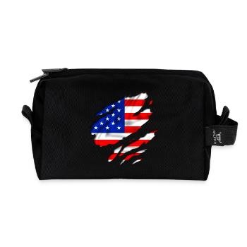 america design united - Trousse de toilette en tissu recyclé - noir - Devant