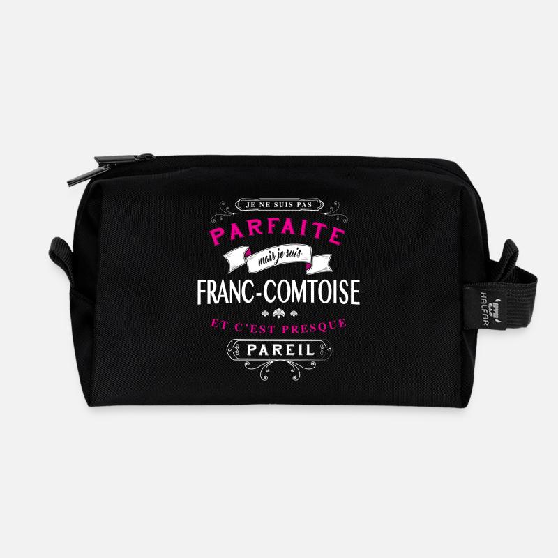Franc-Comtoise Parfaite - Trousse de toilette en tissu recyclé - noir
