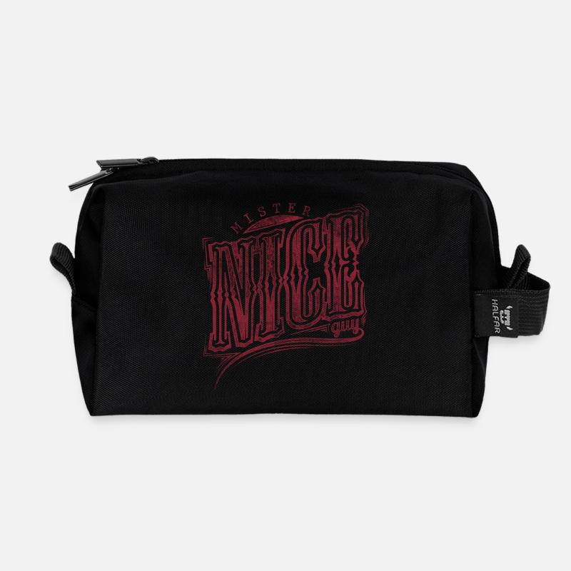 Nizza Netzwerk - Recycelte Kulturtasche - Schwarz
