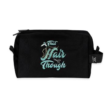 Diese Haare aber..! - Geschenk - Recycelte Kulturtasche - Schwarz - Vorne