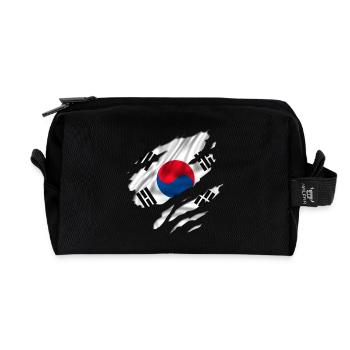 corée korea south sud - Trousse de toilette en tissu recyclé - noir - Devant
