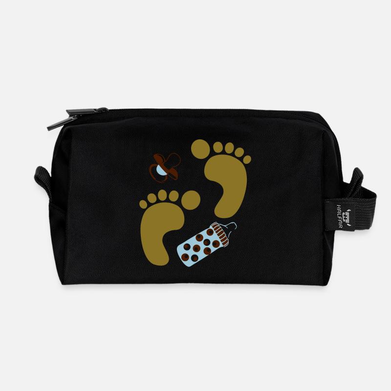 baby shower - Recycelte Kulturtasche - Schwarz