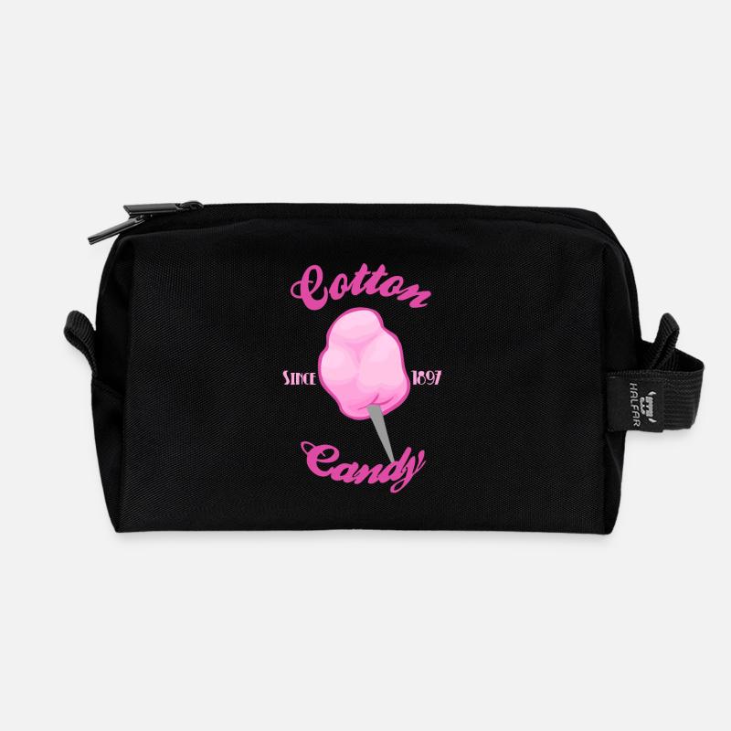 Zuckerwatte 2 - Recycelte Kulturtasche - Schwarz