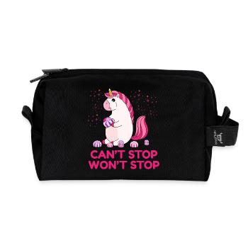Can not Stop Will not Stop - Recycled Toiletry Zip Bag - black - Front