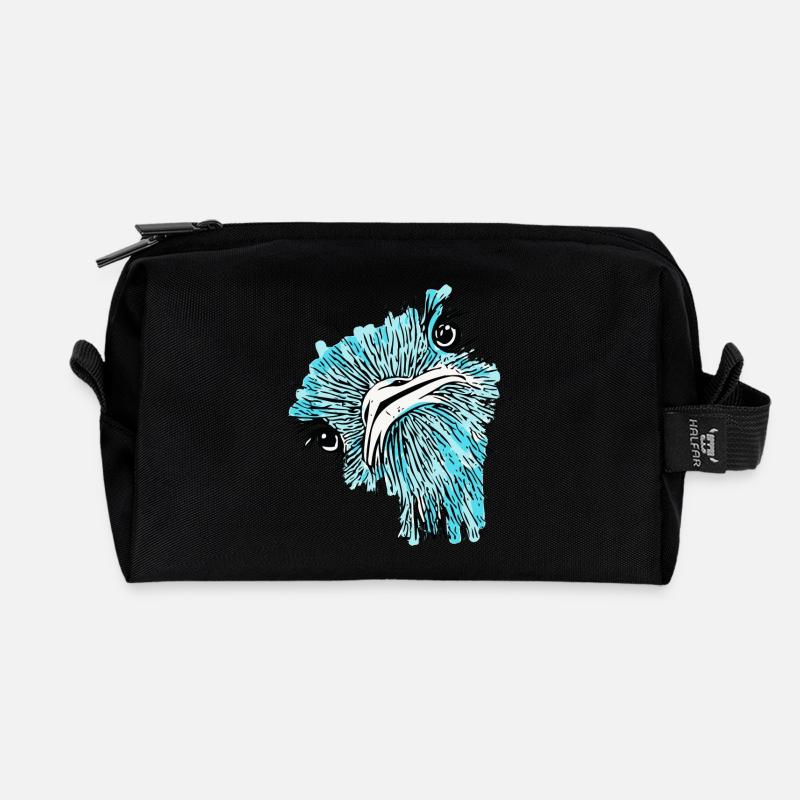 Emu 1 - Recycelte Kulturtasche - Schwarz