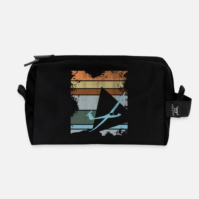 Segelfliegen - Recycelte Kulturtasche - Schwarz