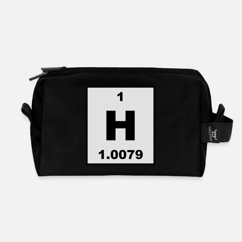 Element 1 - h (hydrogen) - Short (white) - Trousse de toilette en tissu recyclé - noir