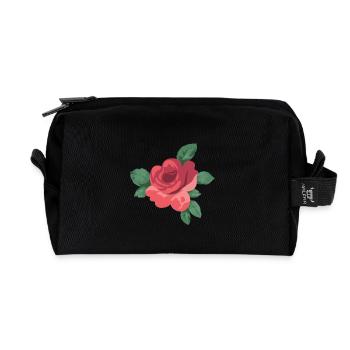 Rose - Trousse de toilette en tissu recyclé - noir - Devant