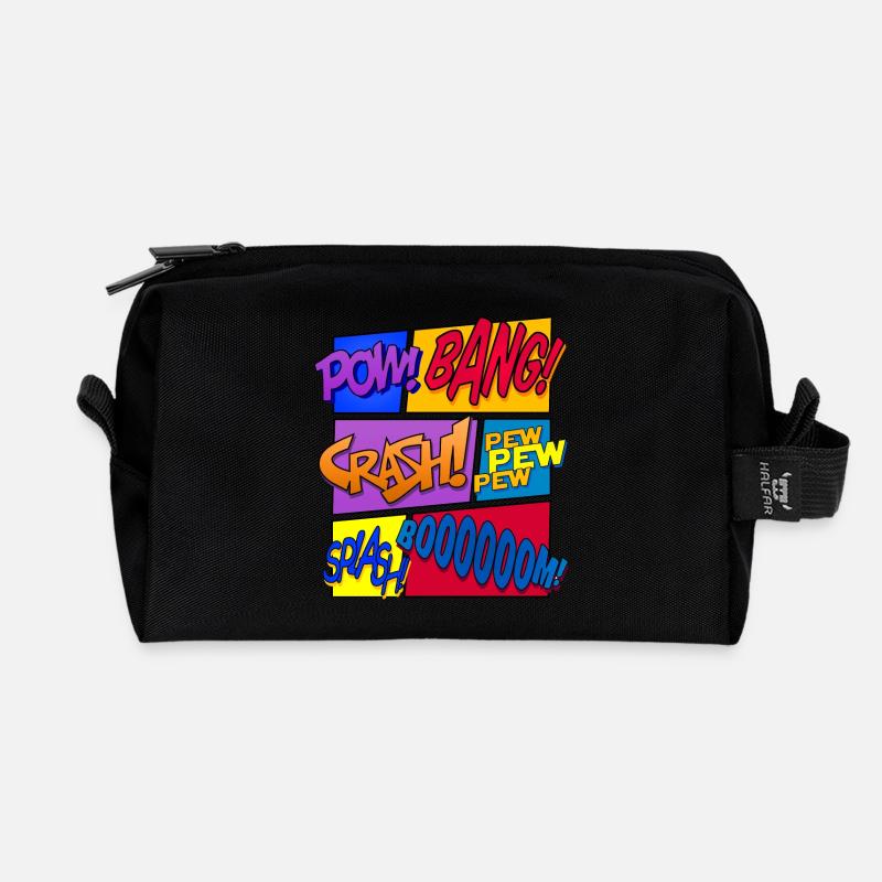Get Loud (Comic-Design) - Trousse de toilette en tissu recyclé - noir