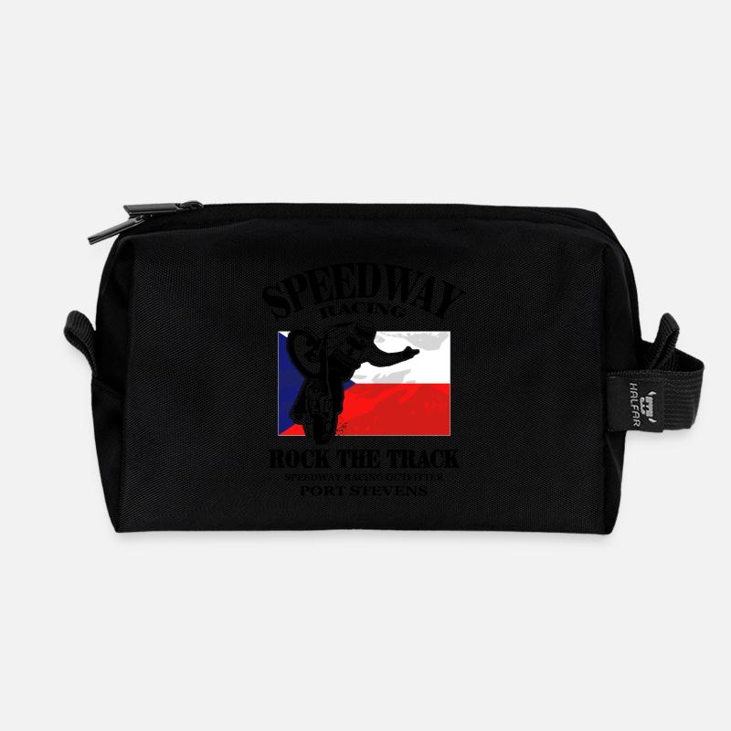 Speedway - Czech Republic Flag - Recycelte Kulturtasche - Schwarz