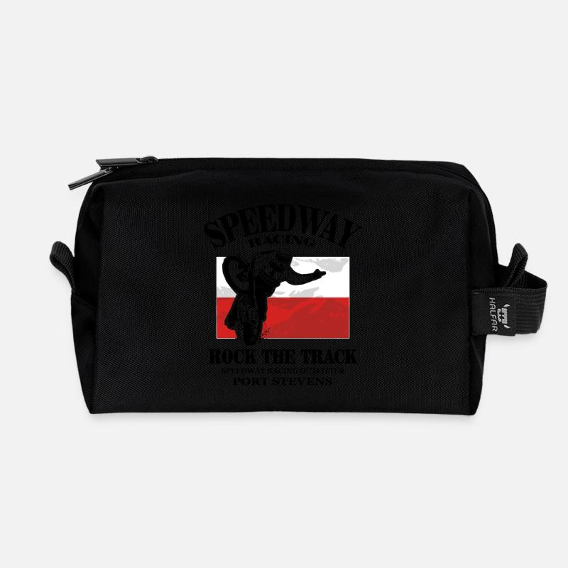 Speedway - Poland Flag - Recycelte Kulturtasche - Schwarz