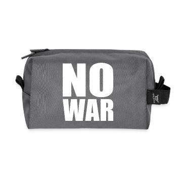 No war - Recycelte Kulturtasche - Anthrazit - Vorne