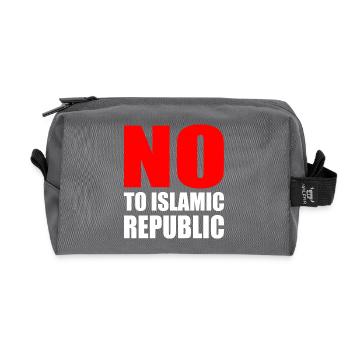 no to islamic republic - Recycelte Kulturtasche - Anthrazit - Vorne