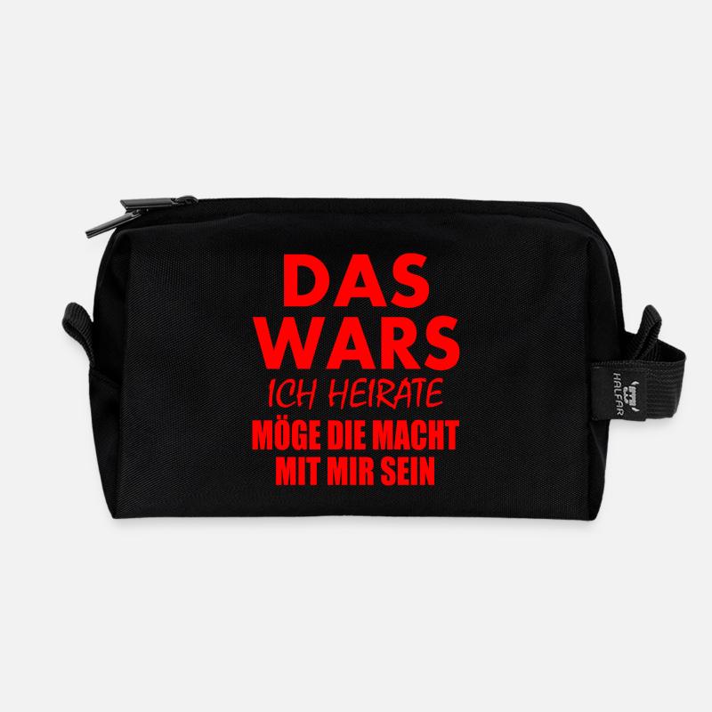 Das wars ich heirate - Recycelte Kulturtasche - Schwarz