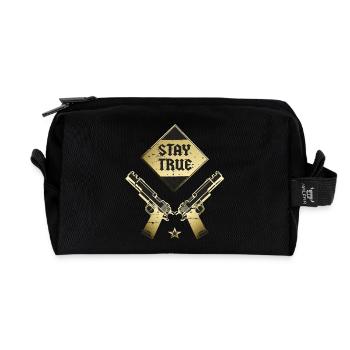 Stay true to yourself - Recycled Toiletry Zip Bag - black - Front