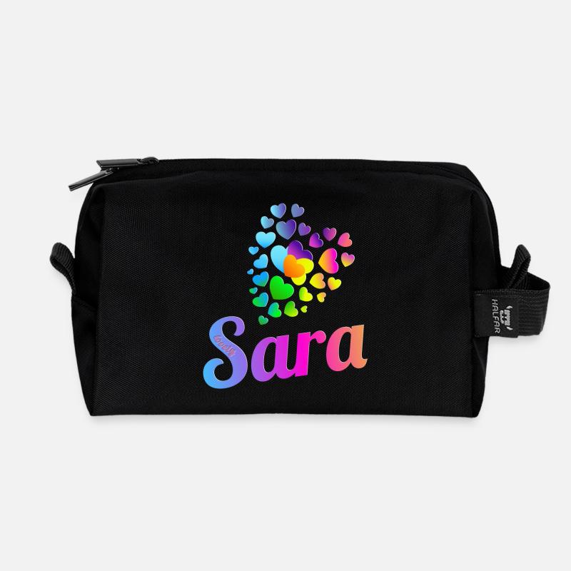 Sara Geburtstag Sara - Recycelte Kulturtasche - Schwarz