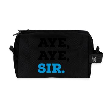 Aye Aye Sir - Recycled Toiletry Zip Bag - black - Front