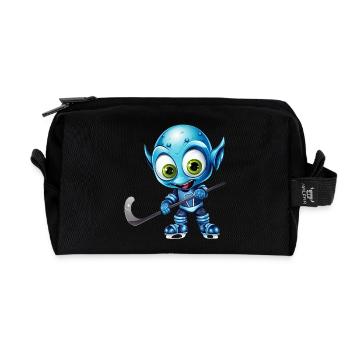 Chimpanzee Hockey Players: Dynamic - Recycled Toiletry Zip Bag - black - Front