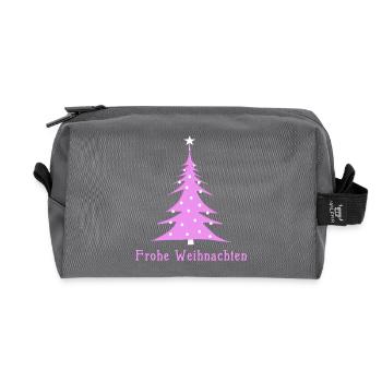 Rose de Noël - Trousse de toilette en tissu recyclé - anthracite - Devant