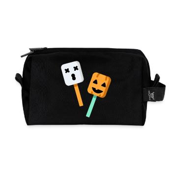 Halloween Lolli - Recycelte Kulturtasche - Schwarz - Vorne