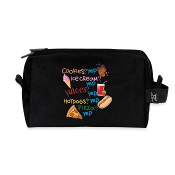 Funny sayings for birthday - Recycled Toiletry Zip Bag - black - Front