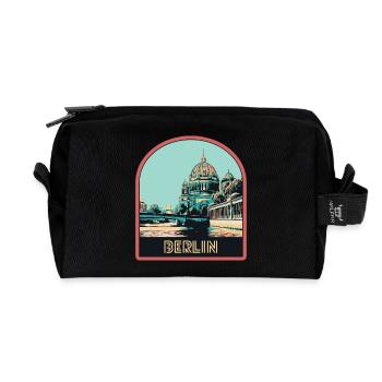 Illustration Historische Mitte Berlins - Recycelte Kulturtasche - Schwarz - Vorne