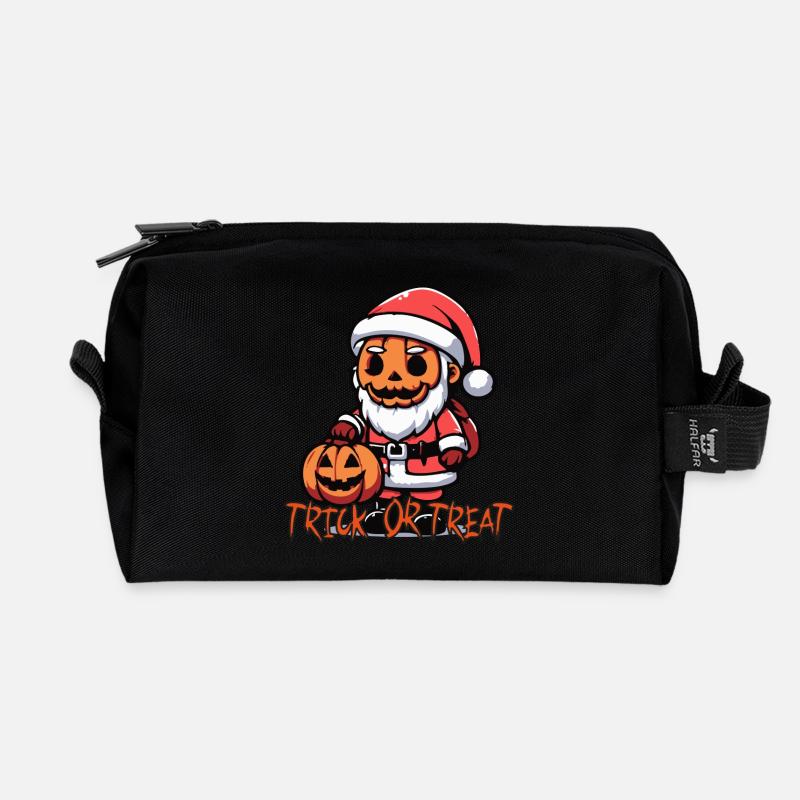 SantaPumpkin - Recycled Toiletry Zip Bag - black