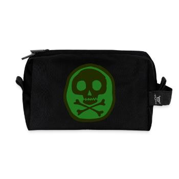 Schädel und Knochen - Recycelte Kulturtasche - Schwarz - Vorne