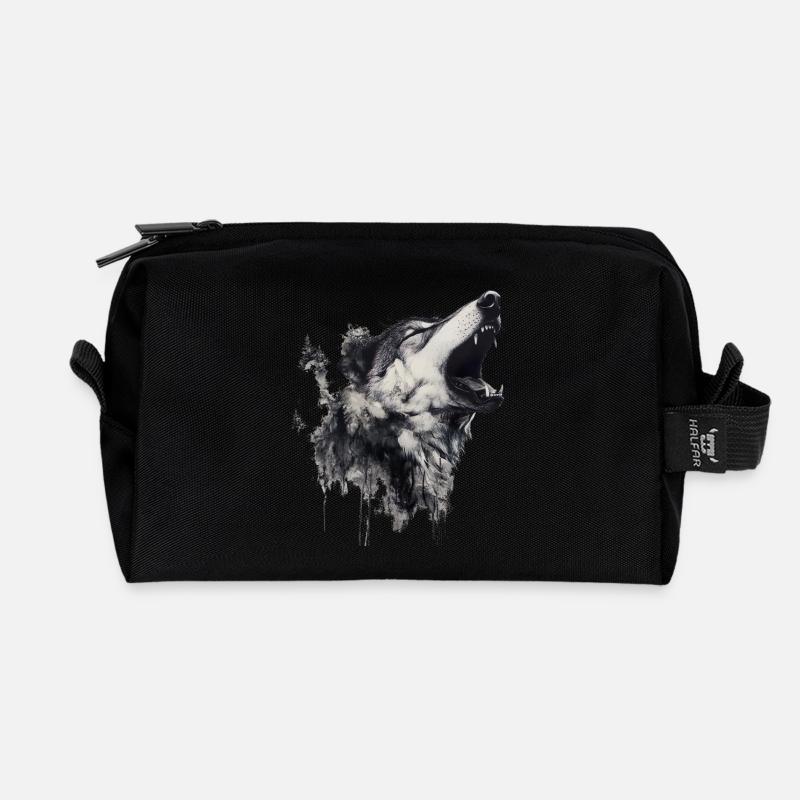 Die Wolfsangst, ein komplexes Phänomen - Recycelte Kulturtasche - Schwarz