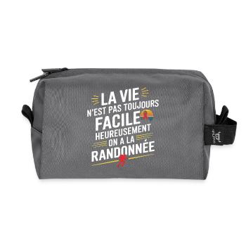 Fortunately we hike it - Recycled Toiletry Zip Bag - anthracite - Front