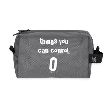 Zero control - Recycled Toiletry Zip Bag - anthracite - Front