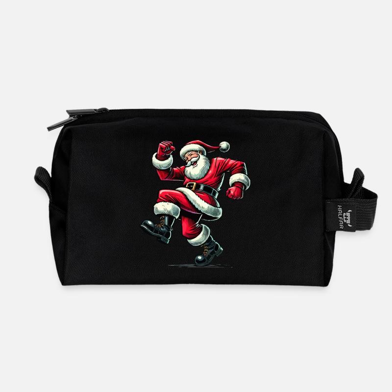Nikolaus Weihnachtsmann - Recycelte Kulturtasche - Schwarz