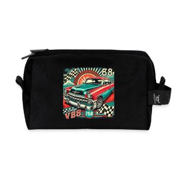 Voiture de collection - Trousse de toilette en tissu recyclé - noir - Devant