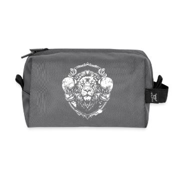 Lion Boxer Martial Arts MMA - Recycled Toiletry Zip Bag - anthracite - Front