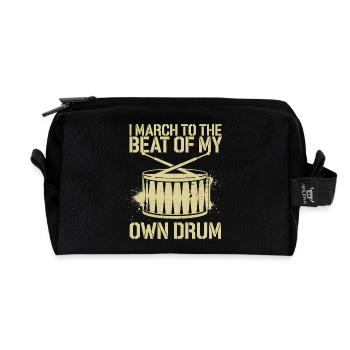 Fier de son propre rythme - Trousse de toilette en tissu recyclé - noir - Devant