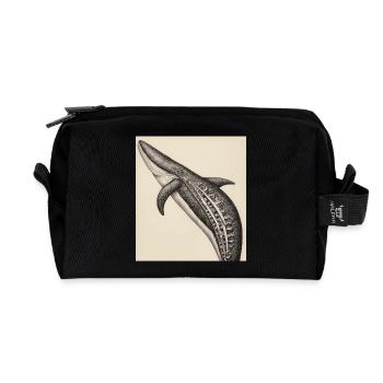 Anatomie der Wale - Recycelte Kulturtasche - Schwarz - Vorne