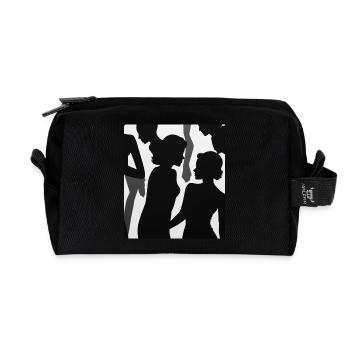Schatten der Figur - Recycelte Kulturtasche - Schwarz - Vorne