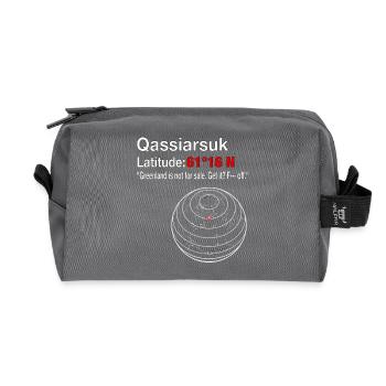Grönland - Qassiarsuk steht nicht zum Verkauf! Verdammt, --- aus! - Recycelte Kulturtasche - Anthrazit - Vorne