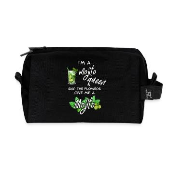 Mojito Queen - Recycled Toiletry Zip Bag - black - Front