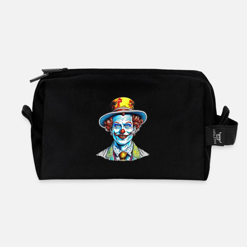 Joker Art - Recycelte Kulturtasche - Schwarz