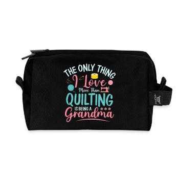 The Only Thing I Love More Than Quilting Quilter S - Recycelte Kulturtasche - Schwarz - Vorne