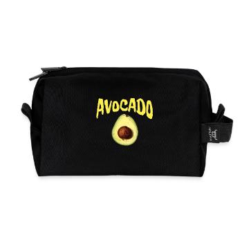 Avocado - Recycelte Kulturtasche - Schwarz - Vorne