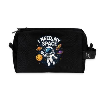 Astronaut "I need my space" - Recycelte Kulturtasche - Schwarz - Vorne