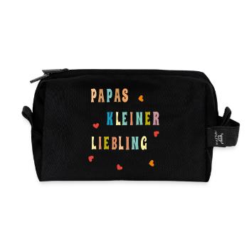 Le petit chéri de papa - Trousse de toilette en tissu recyclé - noir - Devant