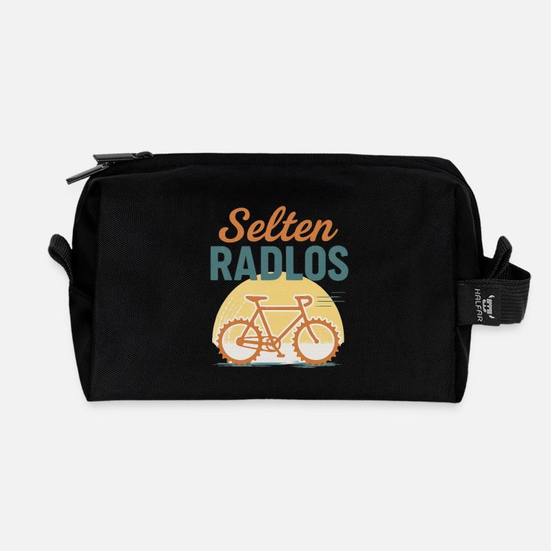 Selten ratlos - Recycelte Kulturtasche - Schwarz