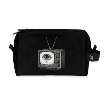 The cathodic tear - Recycled Toiletry Zip Bag - black - Front