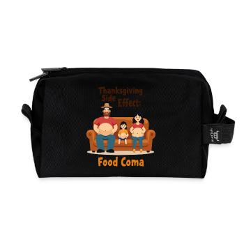 Coma alimentaire de Thanksgiving - Trousse de toilette en tissu recyclé - noir - Devant