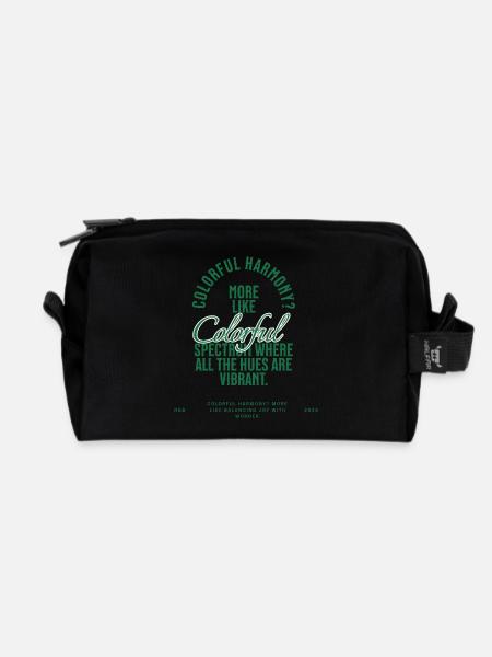Colourful harmony for positive vibes - Recycled Toiletry Zip Bag - black